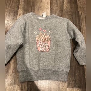 Toddler fries before guys vintage sweatshirt